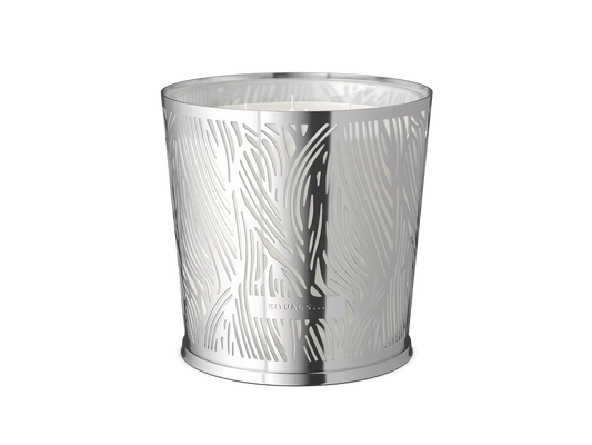 Private Collection Large Orris Mimosa Scented Candle With Metal Sleeve luxe geurkaars met metalen houder