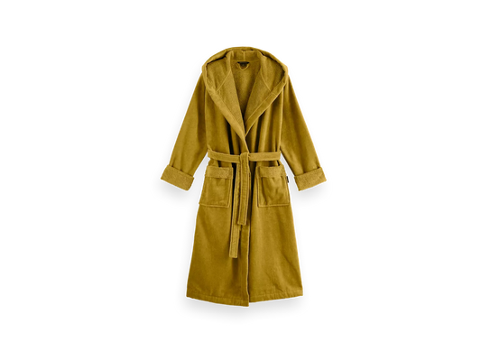 Super Smooth Cotton Bathrobe Women Mustard S
