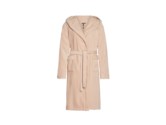 Super Smooth Cotton Bathrobe Women L Pale Pink