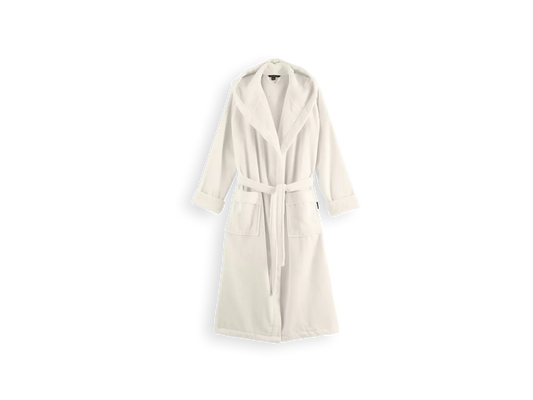 Super Smooth Cotton Bathrobe Women L Off White